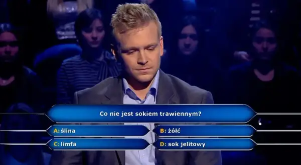 Mocz nie jest sokiem trawiennym: odpowiedź z Milionerów i tajemnice trawienia